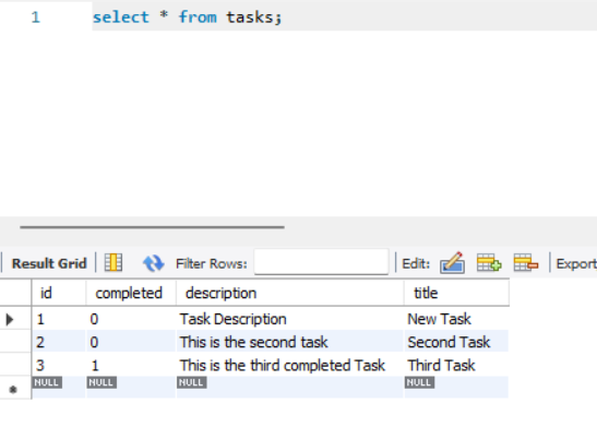 SQL table