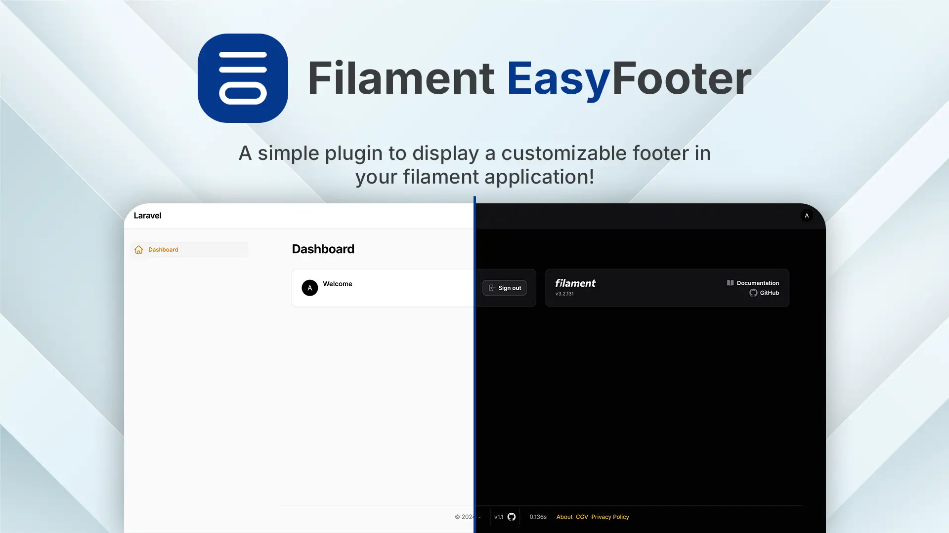 Filament Easy Footer cover