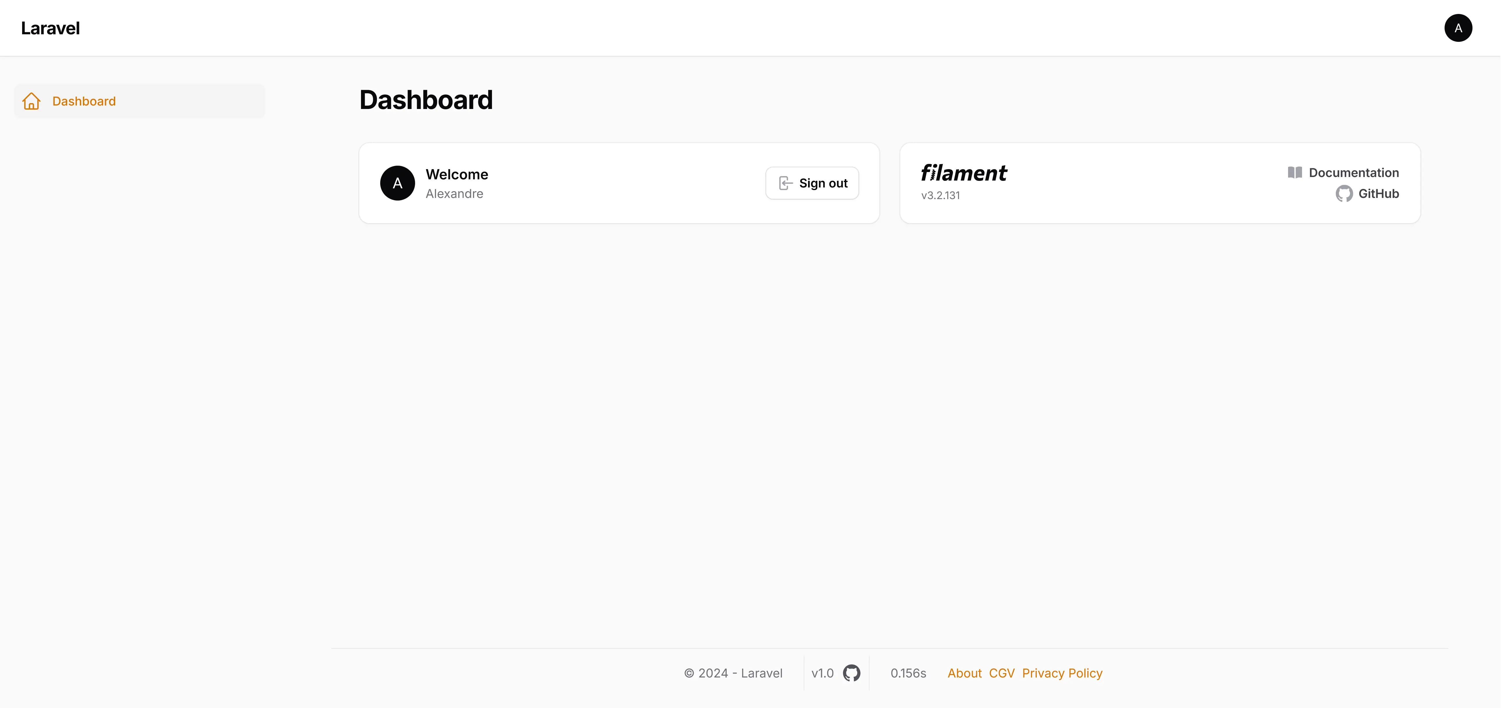 Filament Easy Footer position