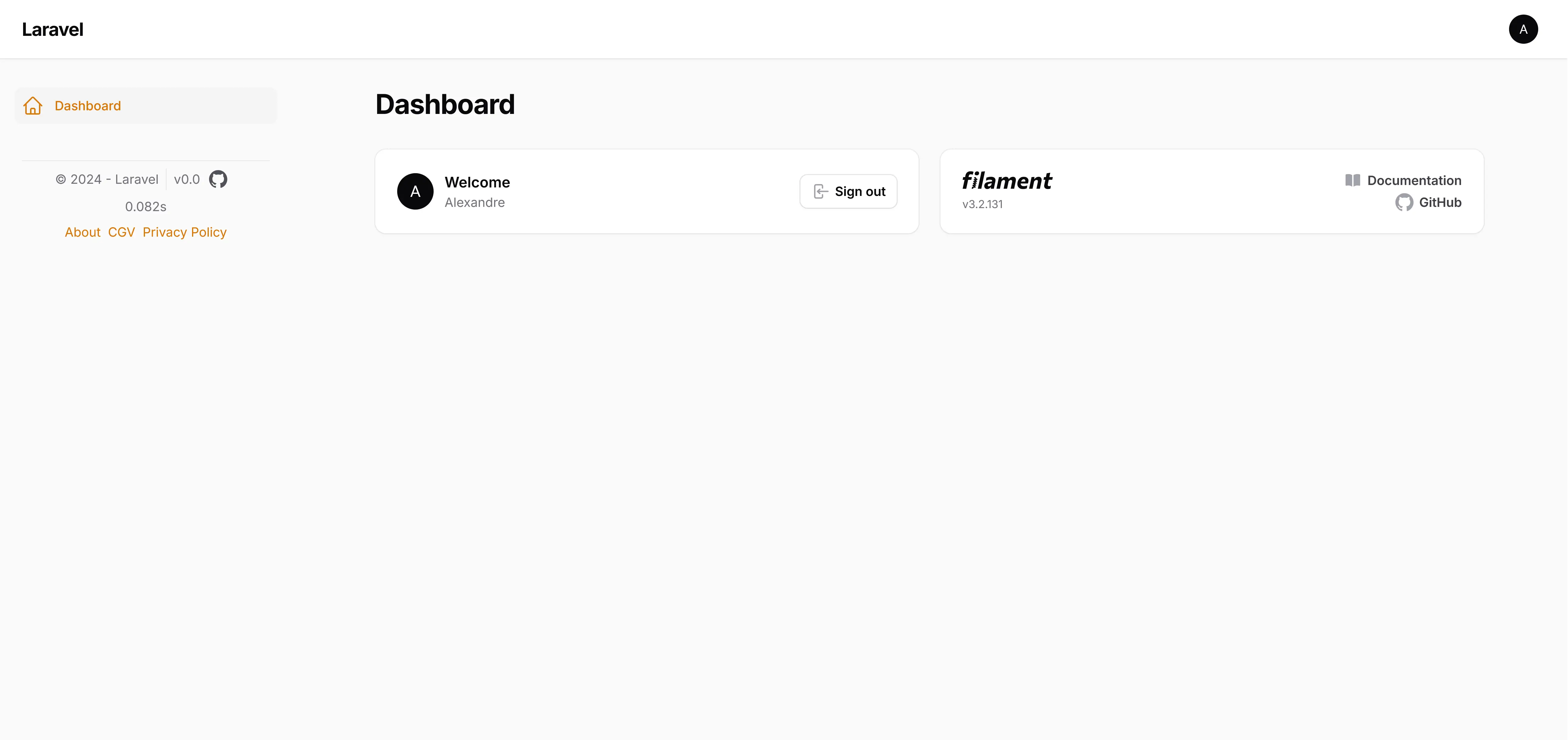 Filament Easy Footer sidebar position