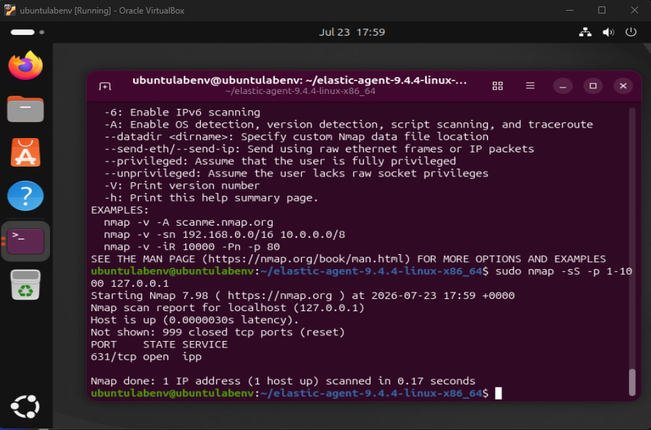 Nmap 回环扫描执行