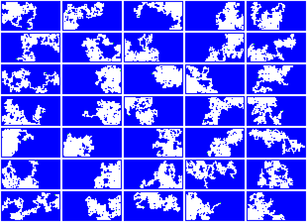 An example of 35 generated maps