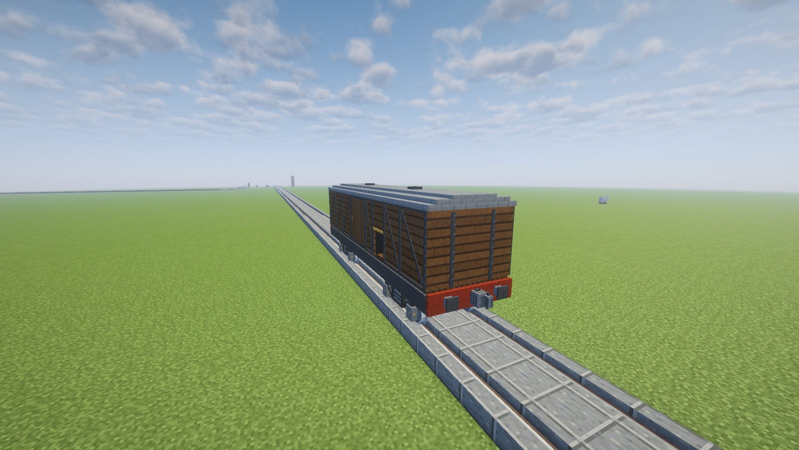 The Box Van on its freight trucks