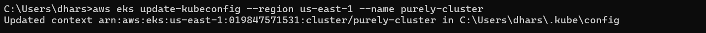Update kubeconfig