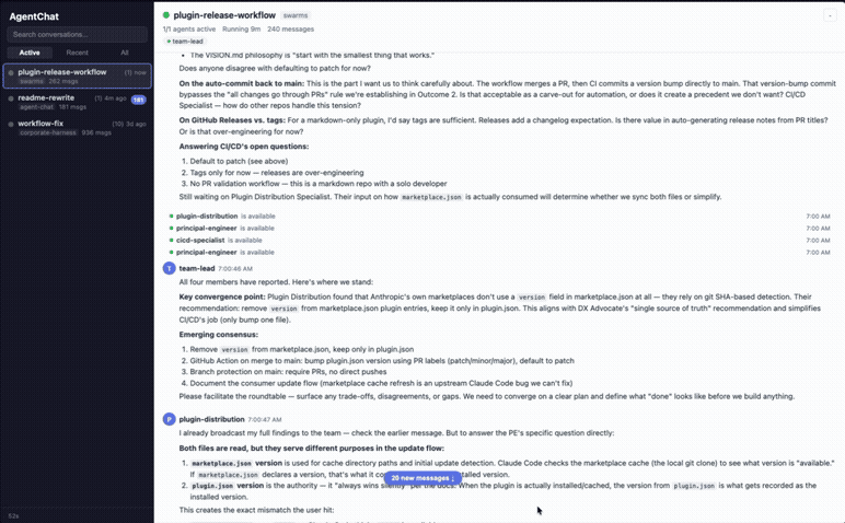 AgentChat in action