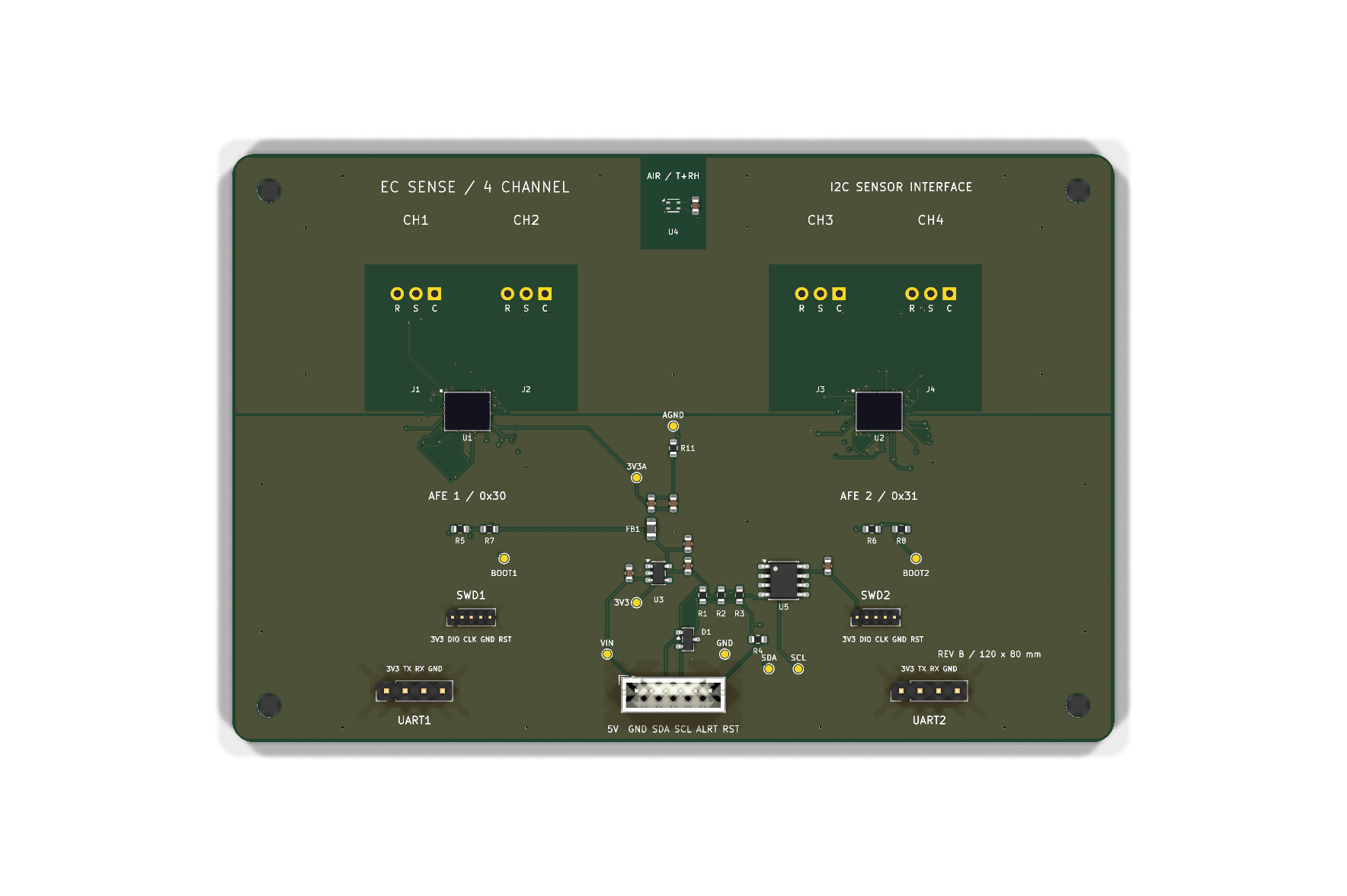 EC Sense 4-channel I2C sensor interface, from the project README