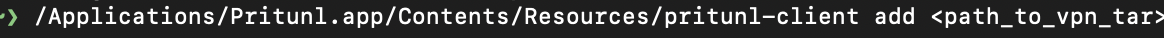 Add VPN in Pritunl Client CLI