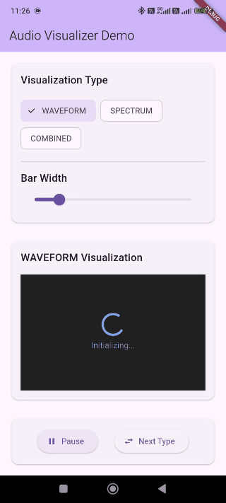Flutter Audio Visualizer Showcase