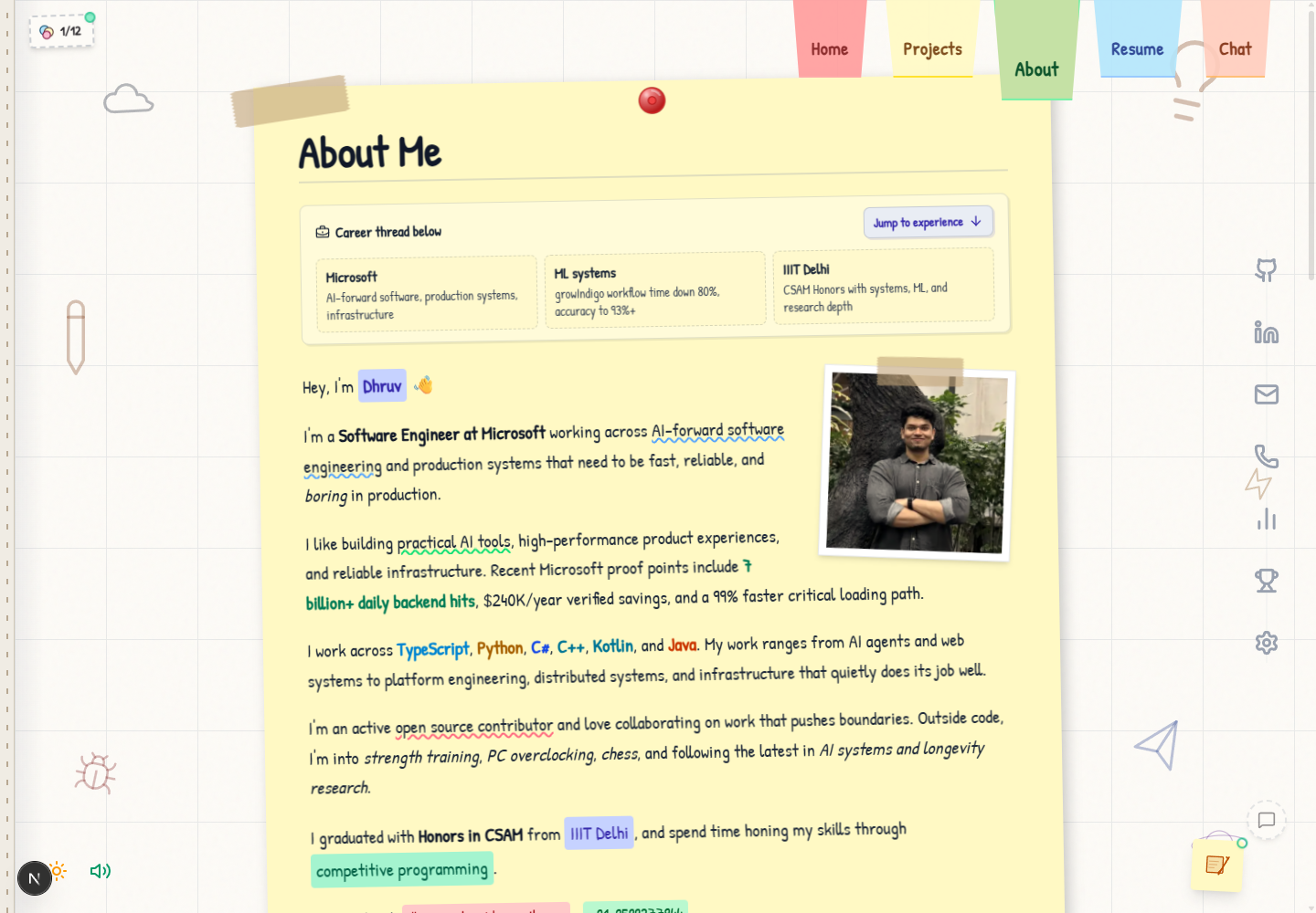 About page