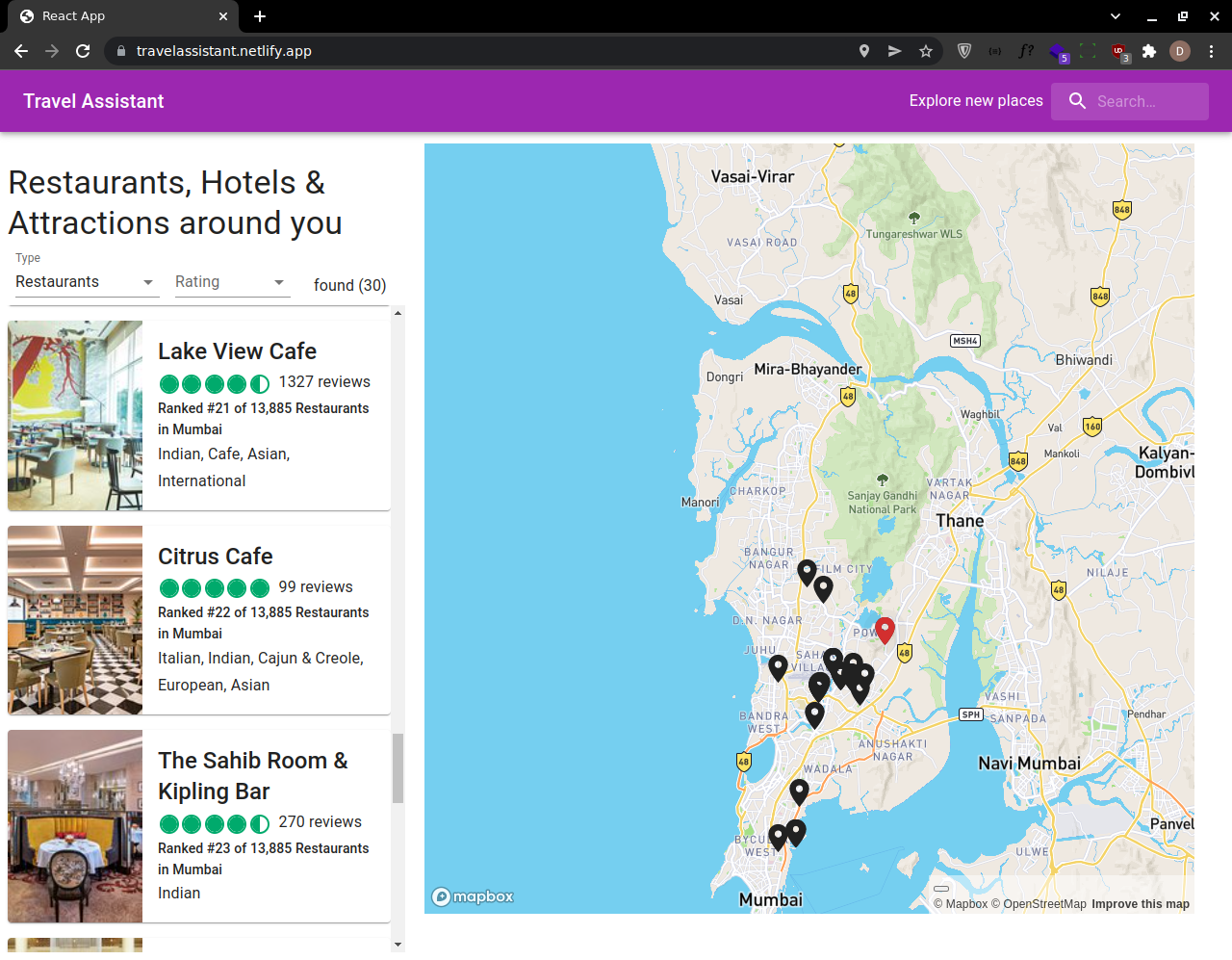 GitHub - Dhruv-praju/travel_advisor: Interactive application that helps ...
