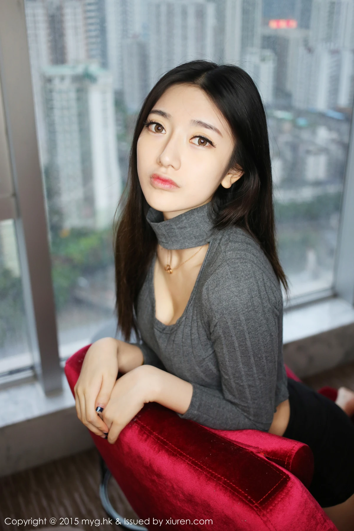 MyGirl美媛馆 Vol.119_嫩模于小小姐Momo黑色牛仔短裤白嫩美腿清爽迷人写真45P - 2