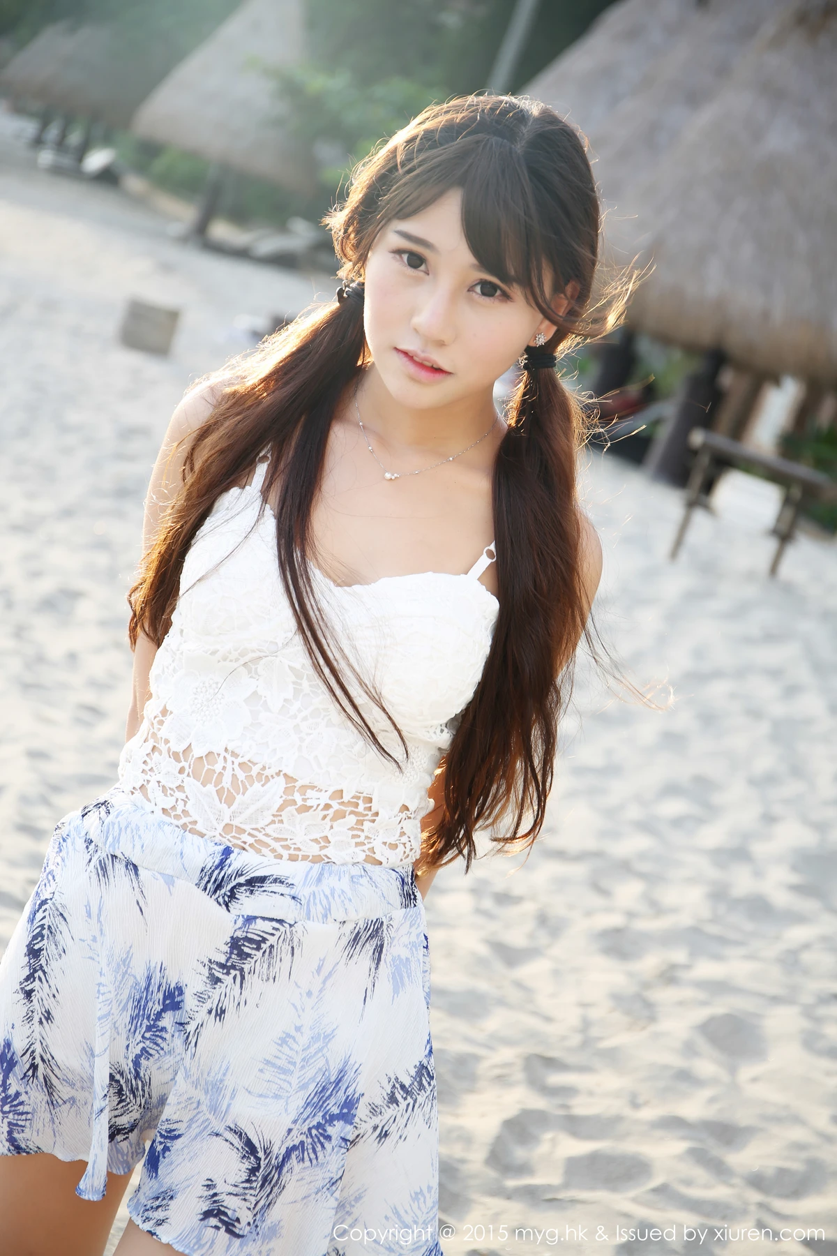 MyGirl美媛馆 Vol.154_嫩模Milk楚楚龙目岛旅拍第三套吊带白色内衣清新迷人写真43P - 6