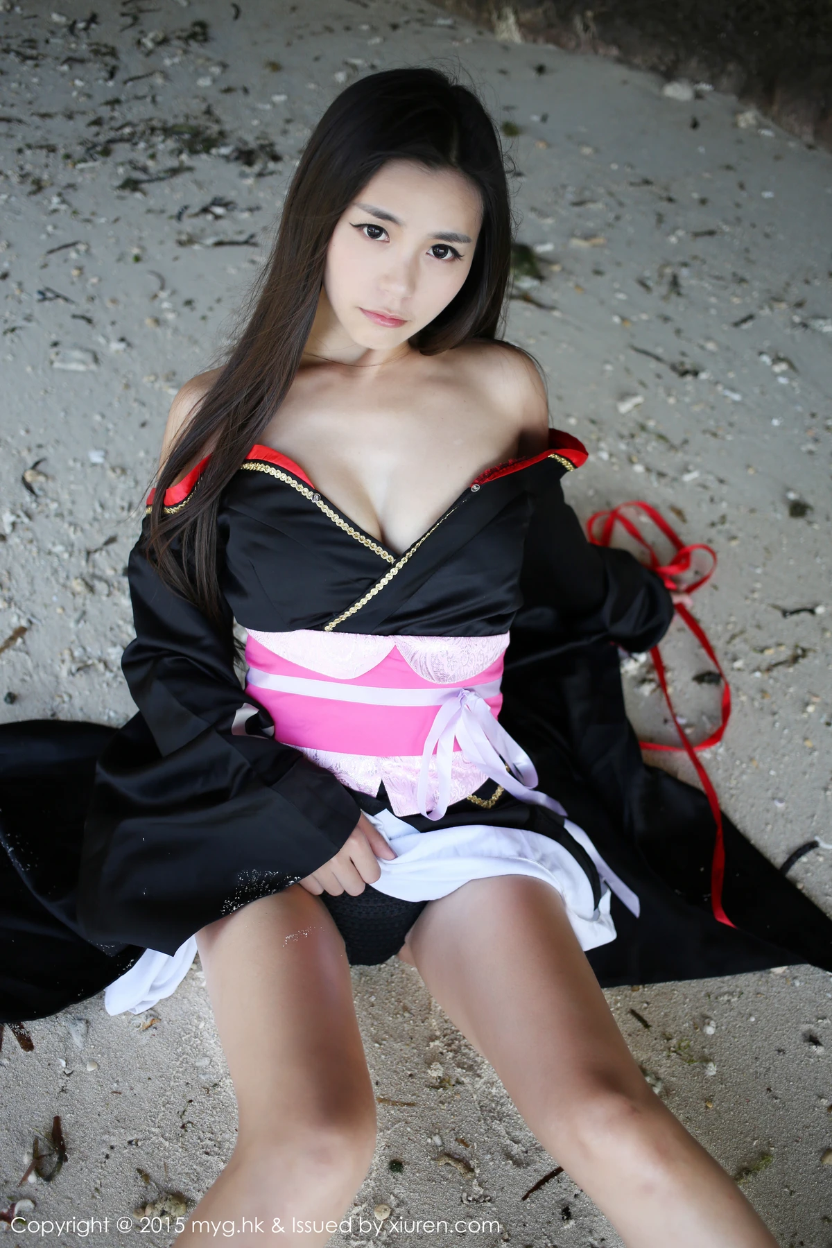 MyGirl美媛馆 Vol.136_嫩模Moa小姐菲律宾长滩旅拍日本和服秀完美曲线写真61P - 5