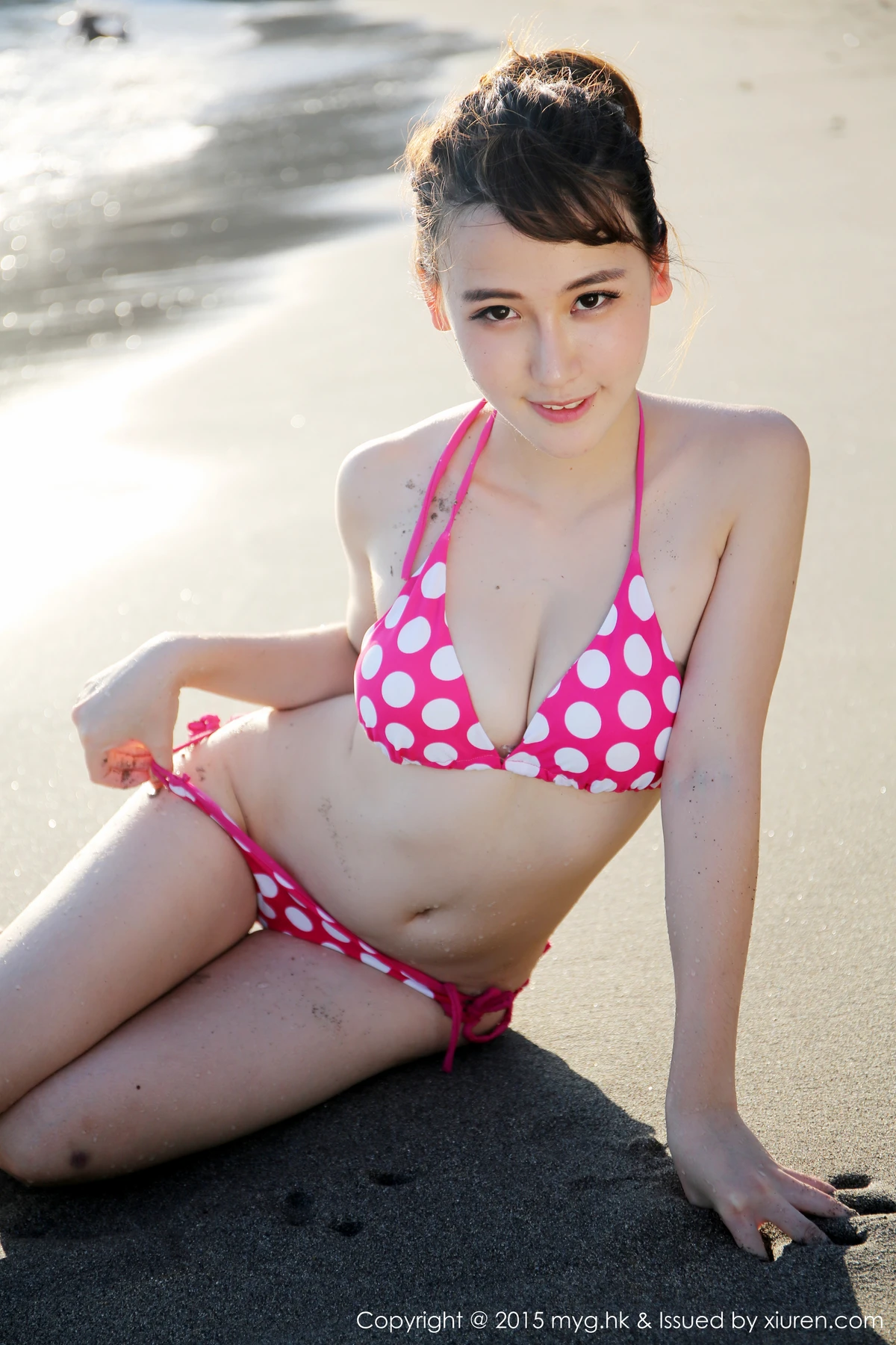 MyGirl美媛馆 Vol.158_嫩模熊吖BOBO龙目岛第四套红色圆点比基尼完美诱惑62P - 5