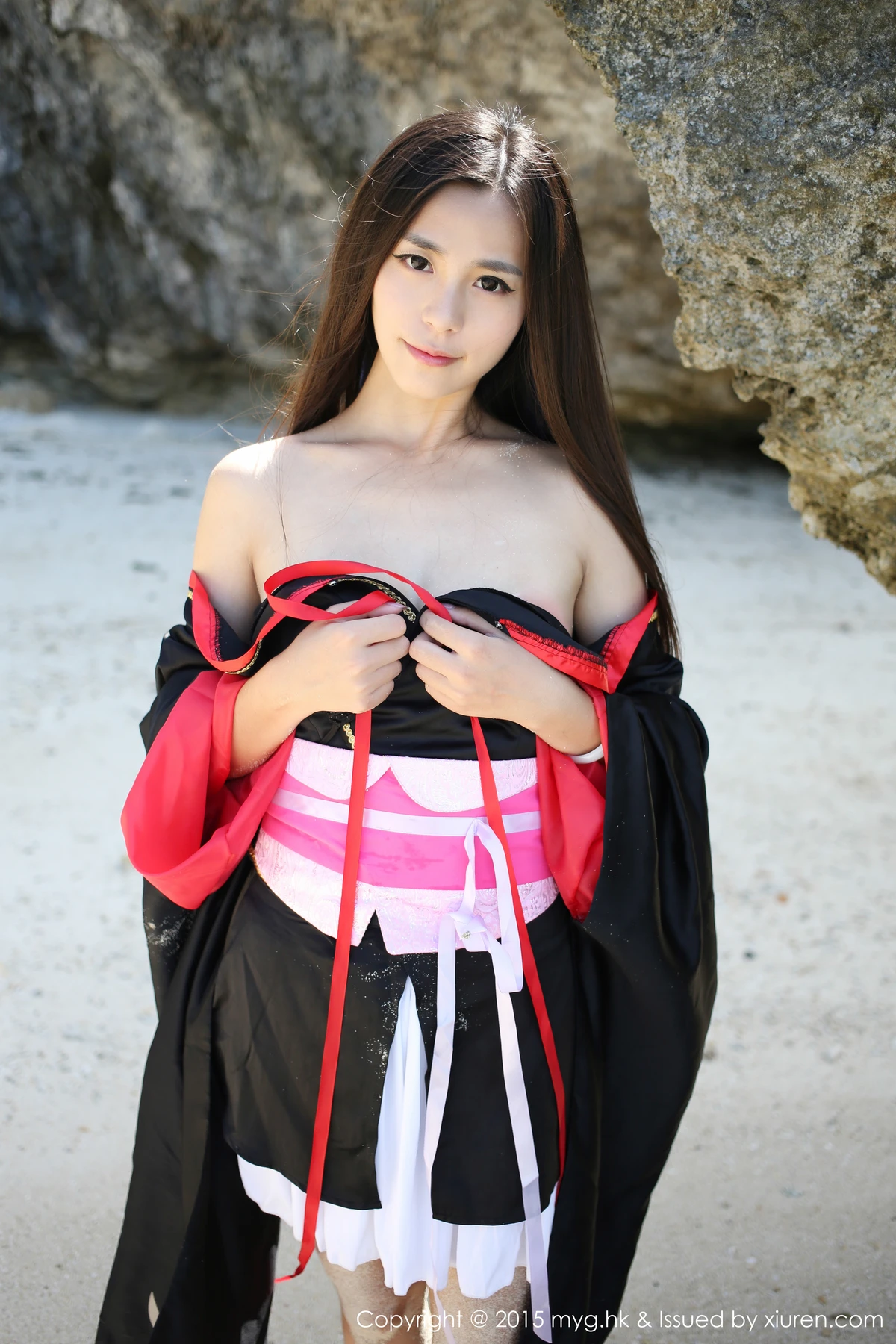 MyGirl美媛馆 Vol.136_嫩模Moa小姐菲律宾长滩旅拍日本和服秀完美曲线写真61P - 7