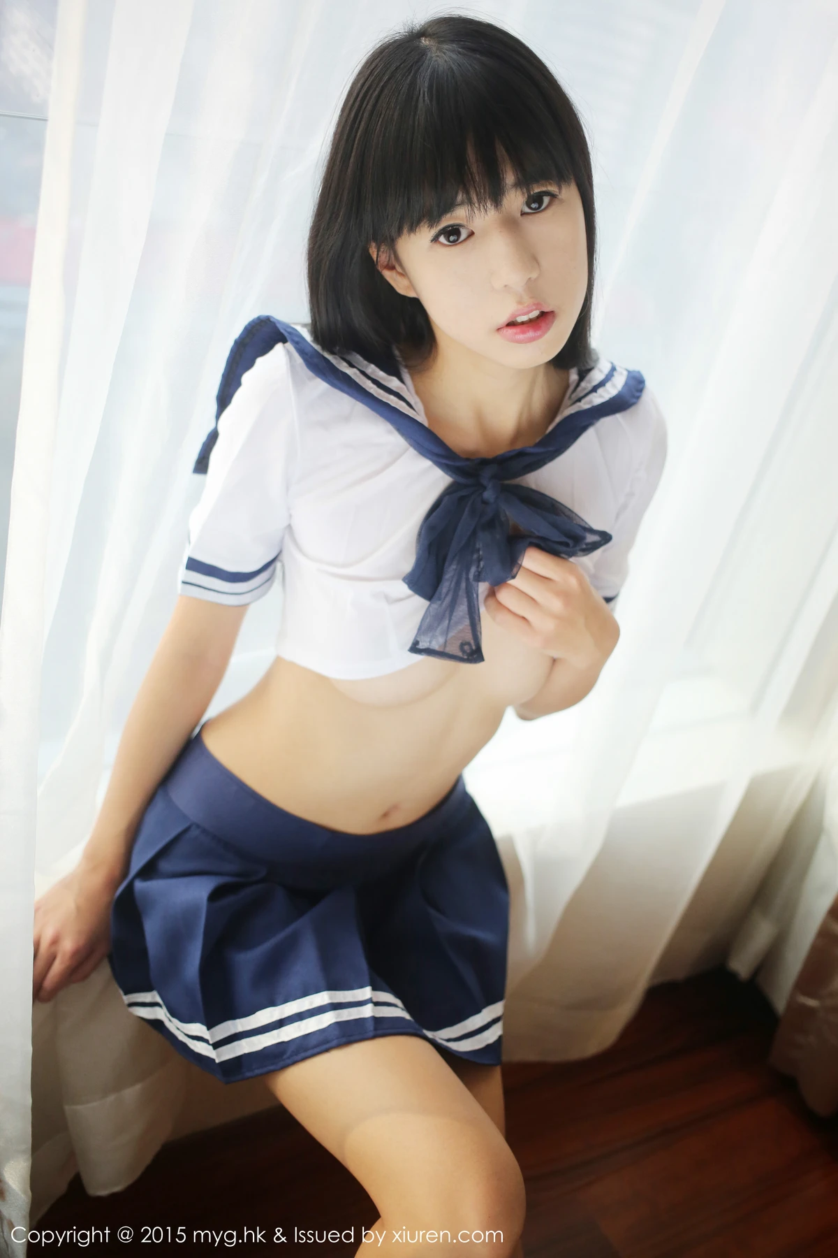 MyGirl美媛馆 Vol.184_嫩模Ellie艾栗栗学生妹水手服真空秀美乳半球诱惑写真42P - 6