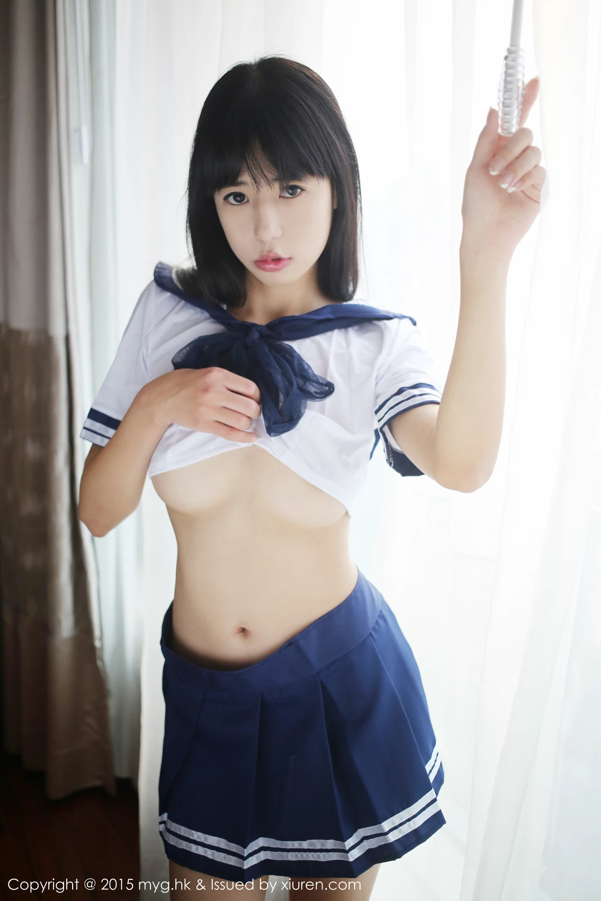 MyGirl美媛馆 Vol.184_嫩模Ellie艾栗栗学生妹水手服真空秀美乳半球诱惑写真42P - 3