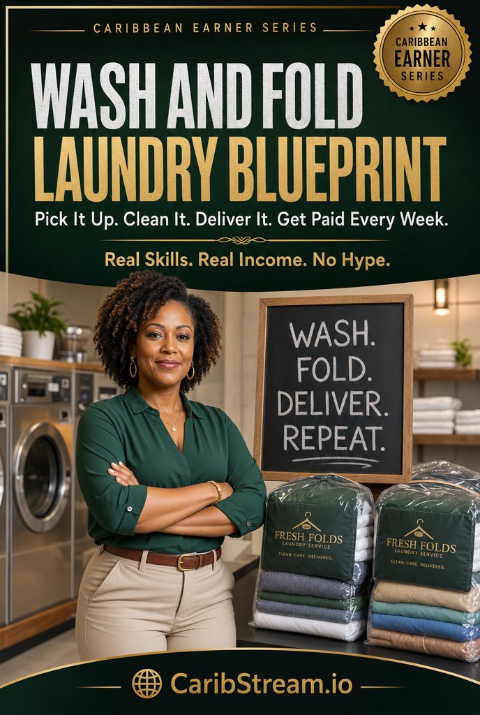 Caribbean Earner Wash and Fold Laundry Blueprint