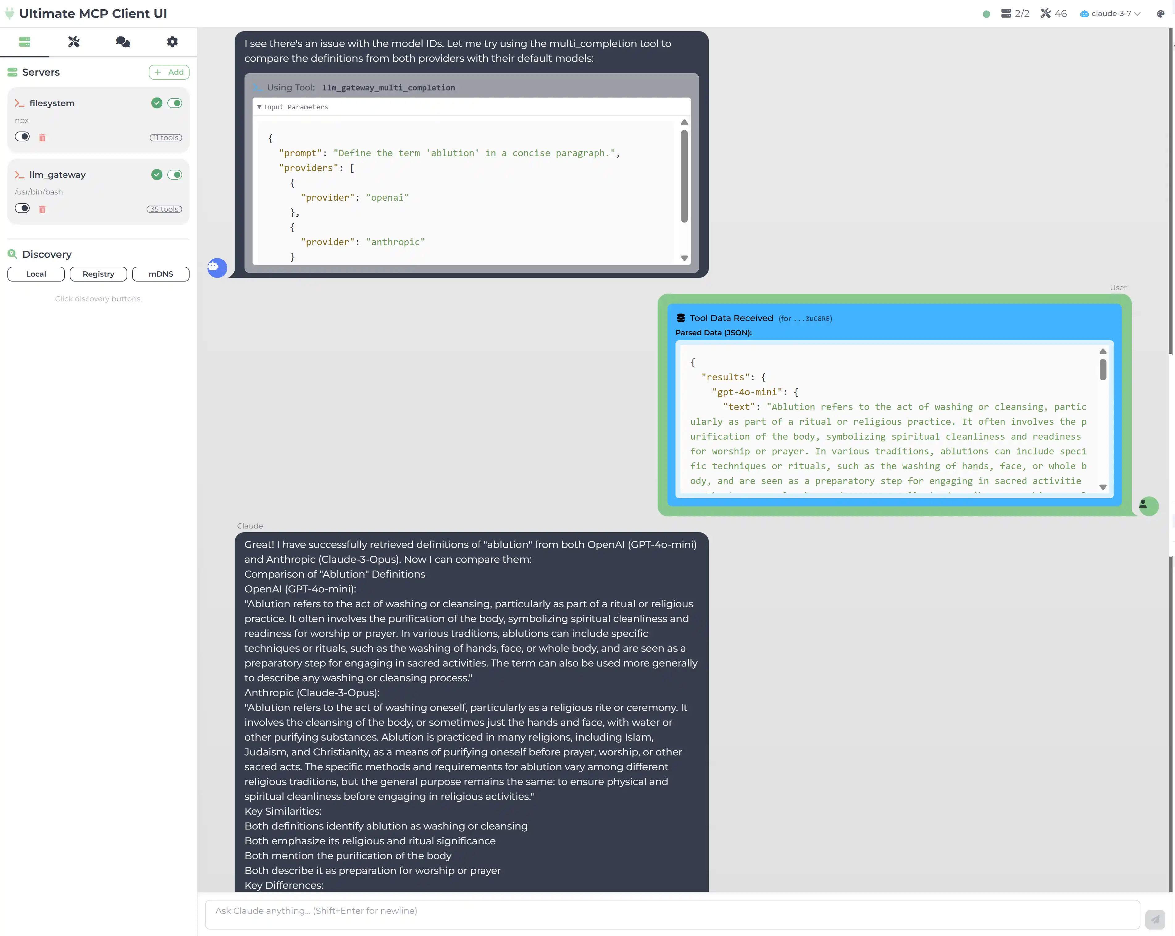 Web UI Server Management Tab