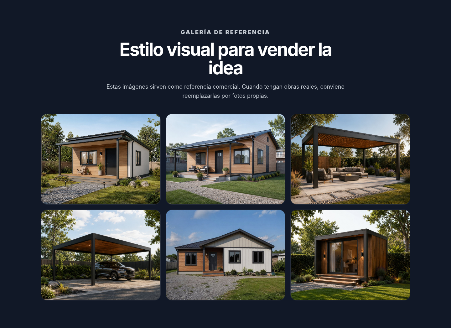 Galería de proyectos de Madera y Metal UY