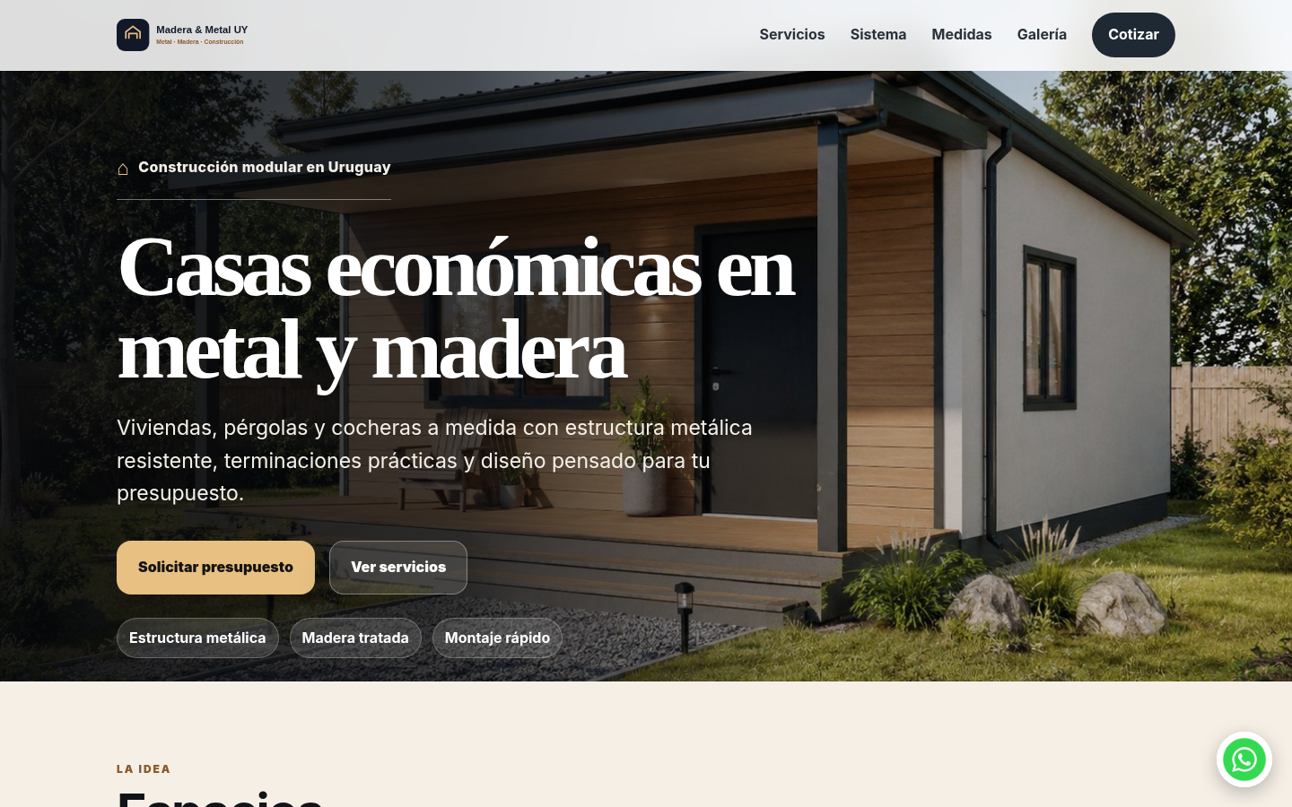 Proyecto web Madera y Metal UY