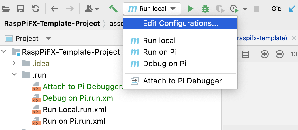 Edit Configurations ...