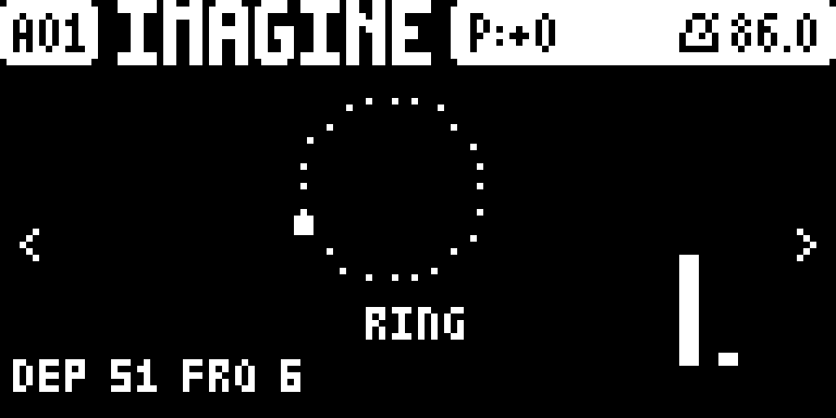 The RING page of the Tone+FX mod on the Digitone mk1