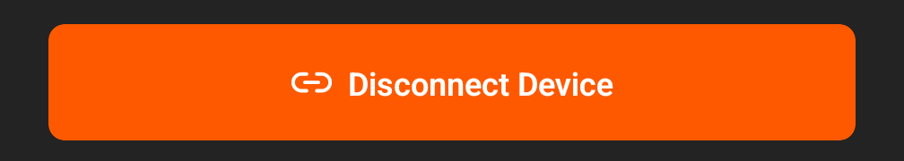 The Disconnect Device button at the bottom of the device settings screen