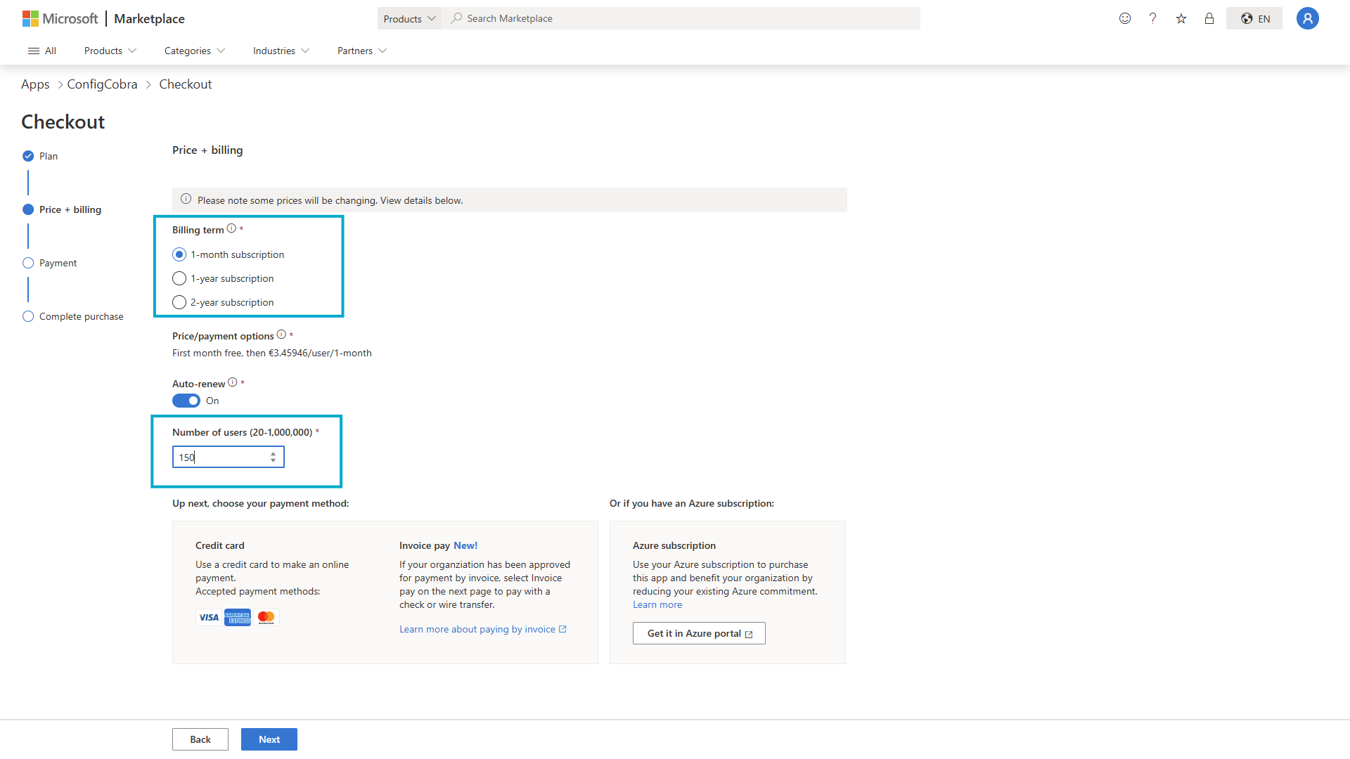 Provide your user count