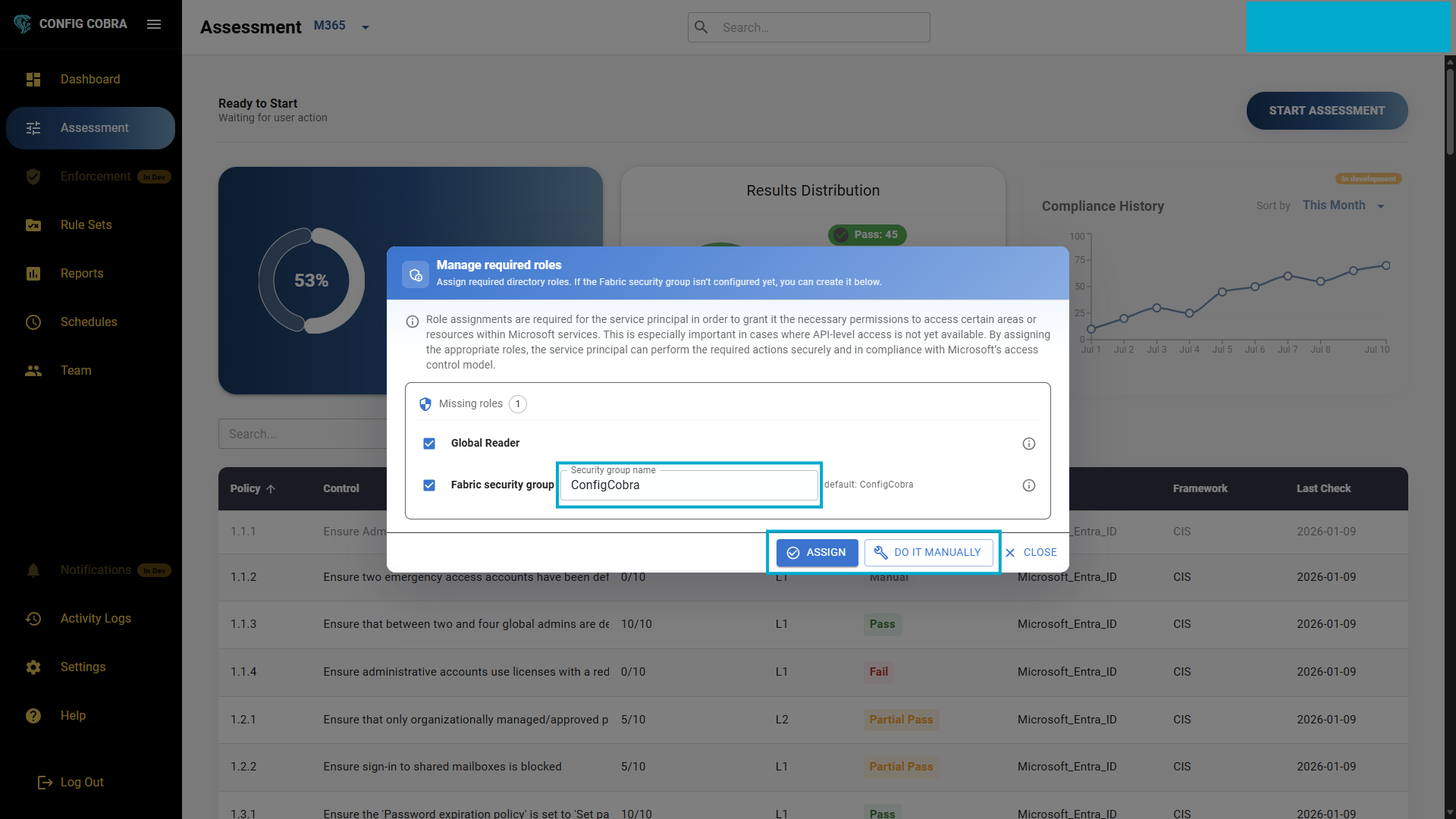Configure missing permissions