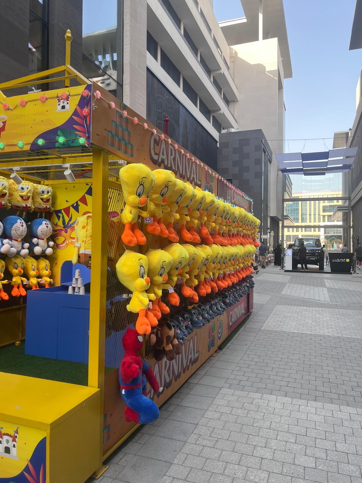 Three Adventure carnival booth in Qatar