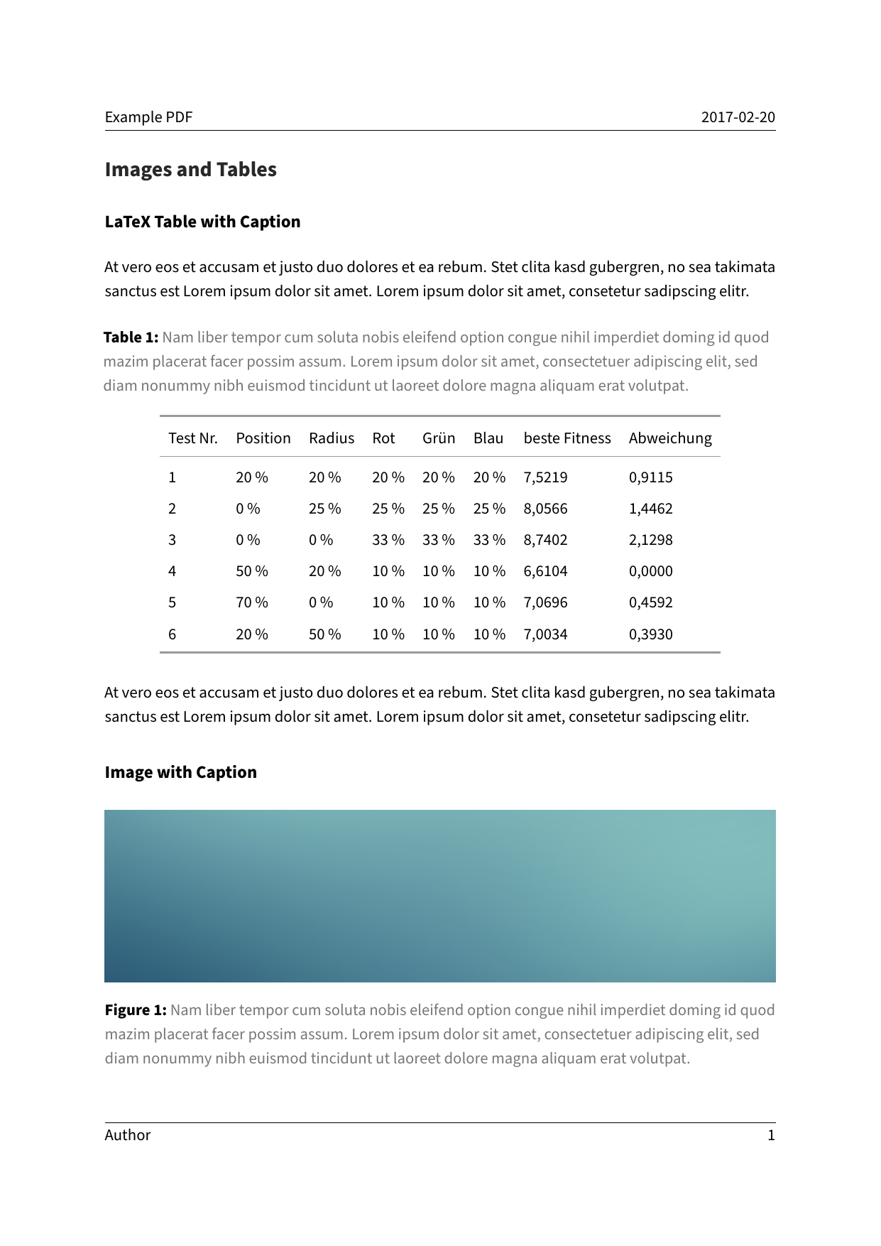 images and tables