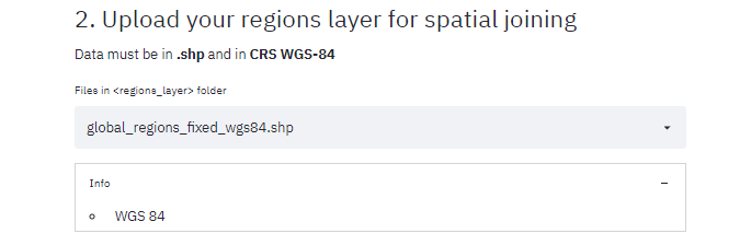 2. upload regions data