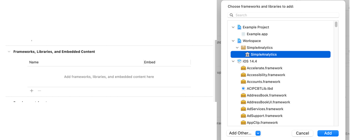 Adding reference to SimpleAnalytics framework.