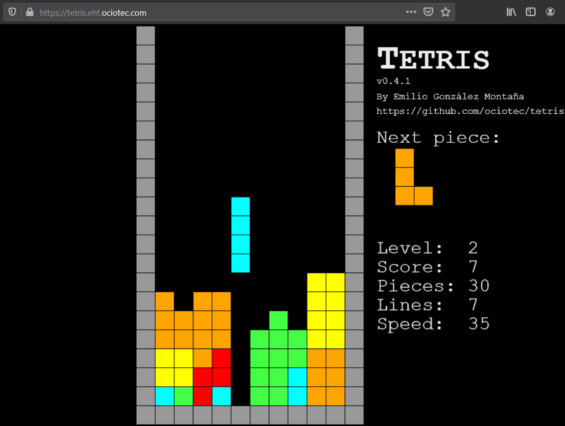 Tetris screenshot