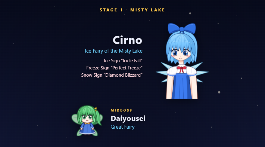 Stage 1, Misty Lake: Cirno and Daiyousei