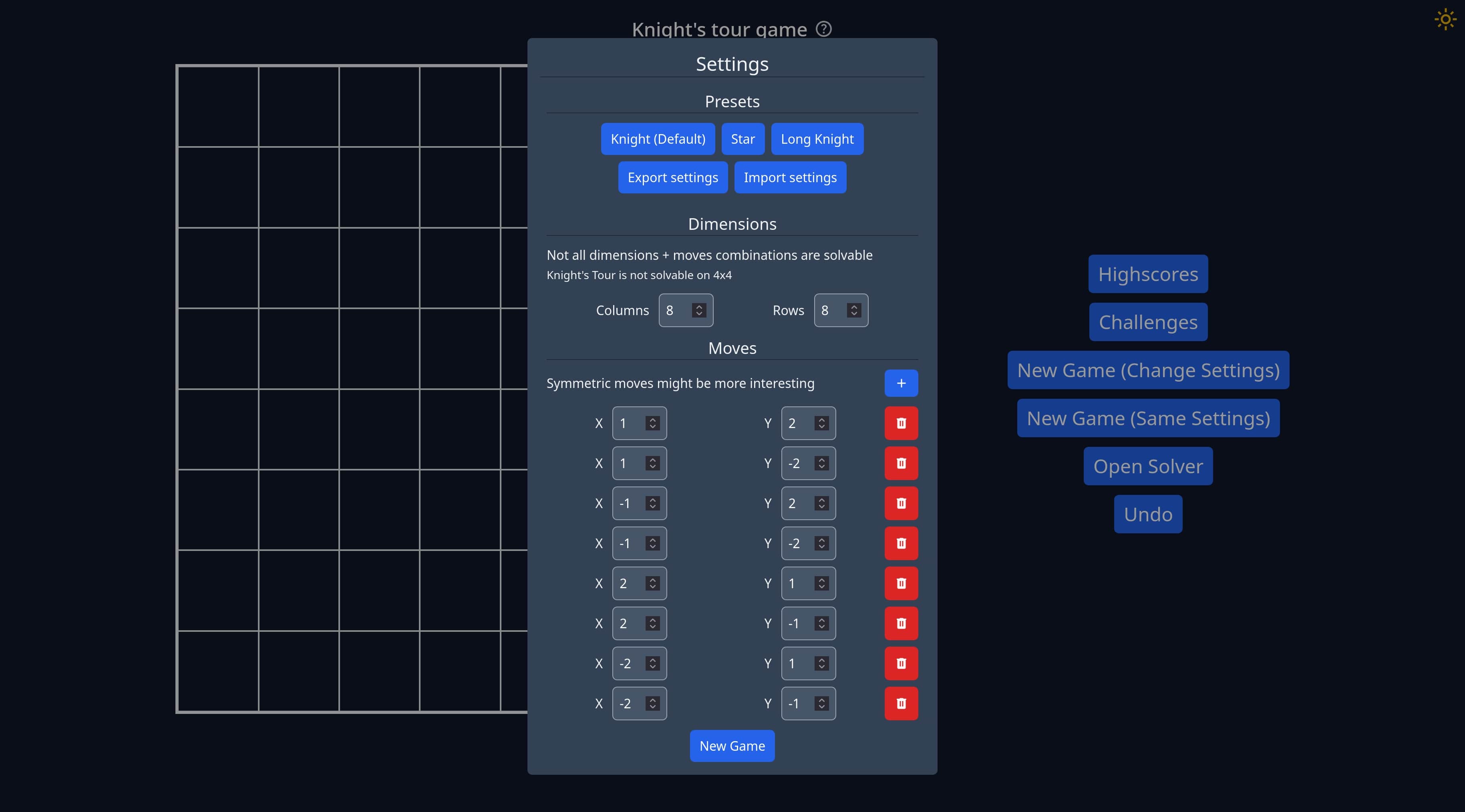 GitHub - Dimitris-Toulis/knight-tour-game