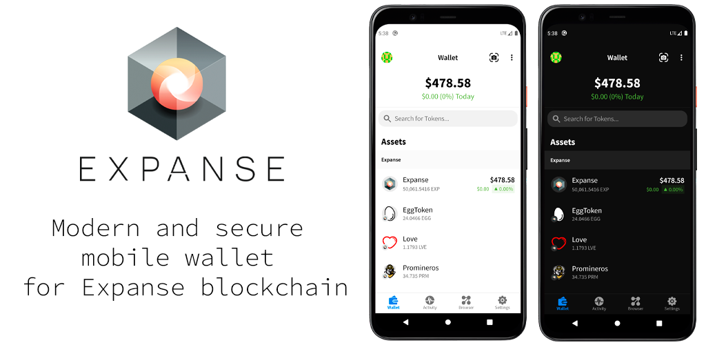 ExpanseWallet open source wallet android preview