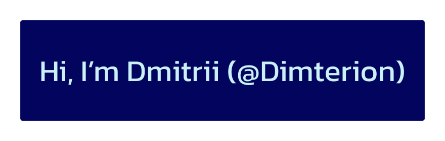 Header with the name - Dimterion.