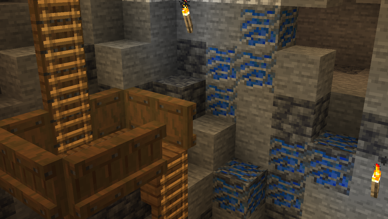 Lapis lazuli in a cave