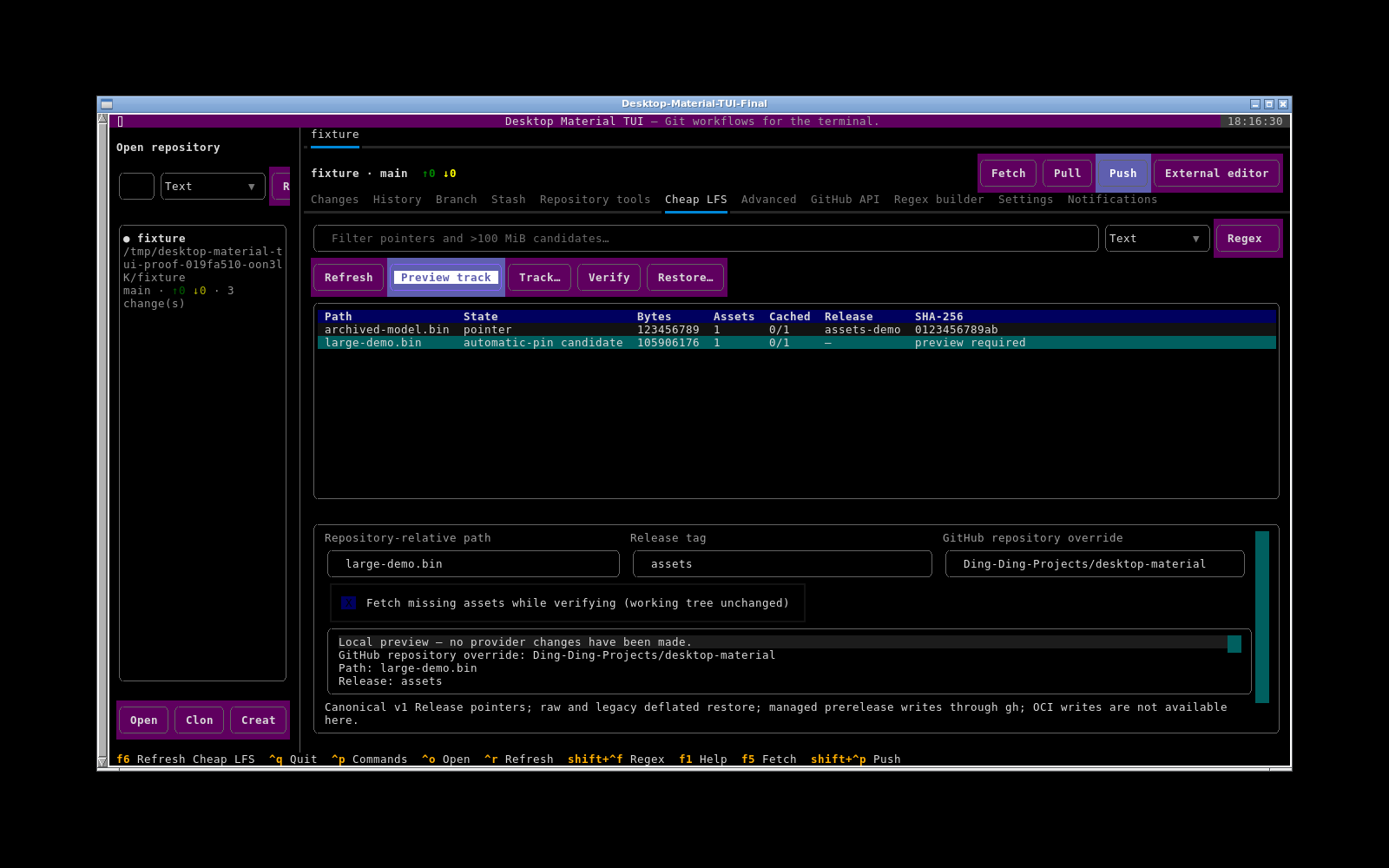 Linux terminal edition Cheap LFS workspace with detailed repository-scoped transfer controls