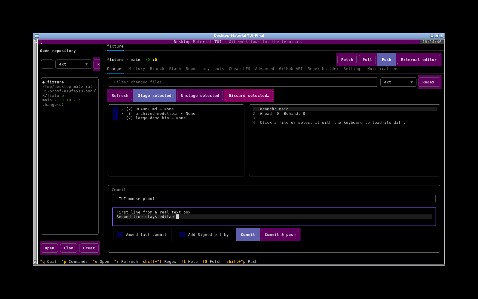 Linux terminal edition text field accepting real keyboard input