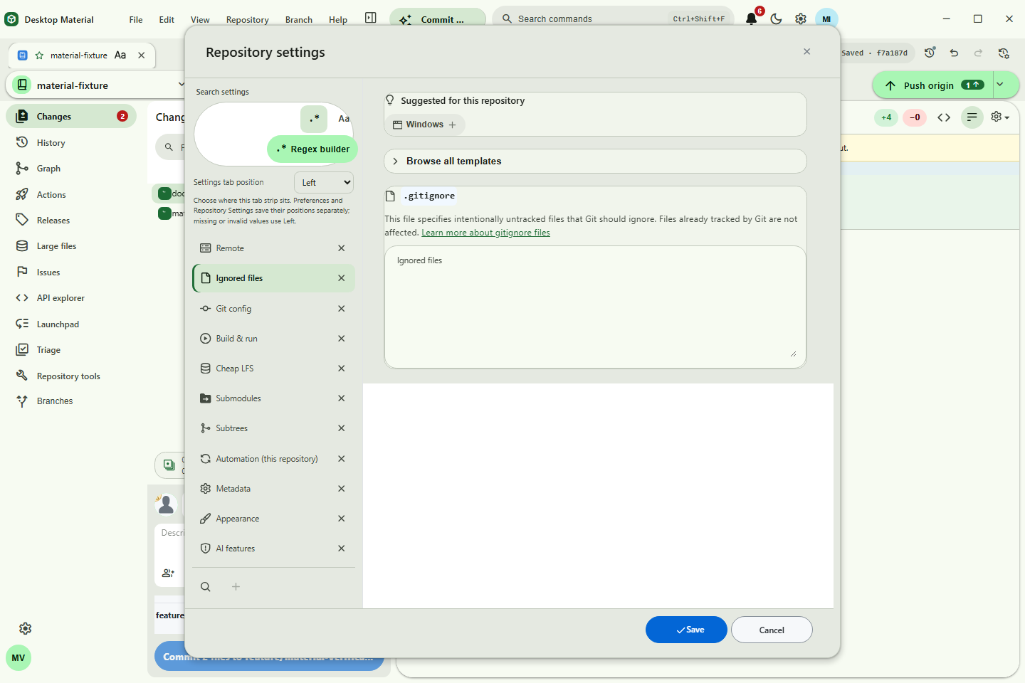 Reviewed gitignore template catalogue