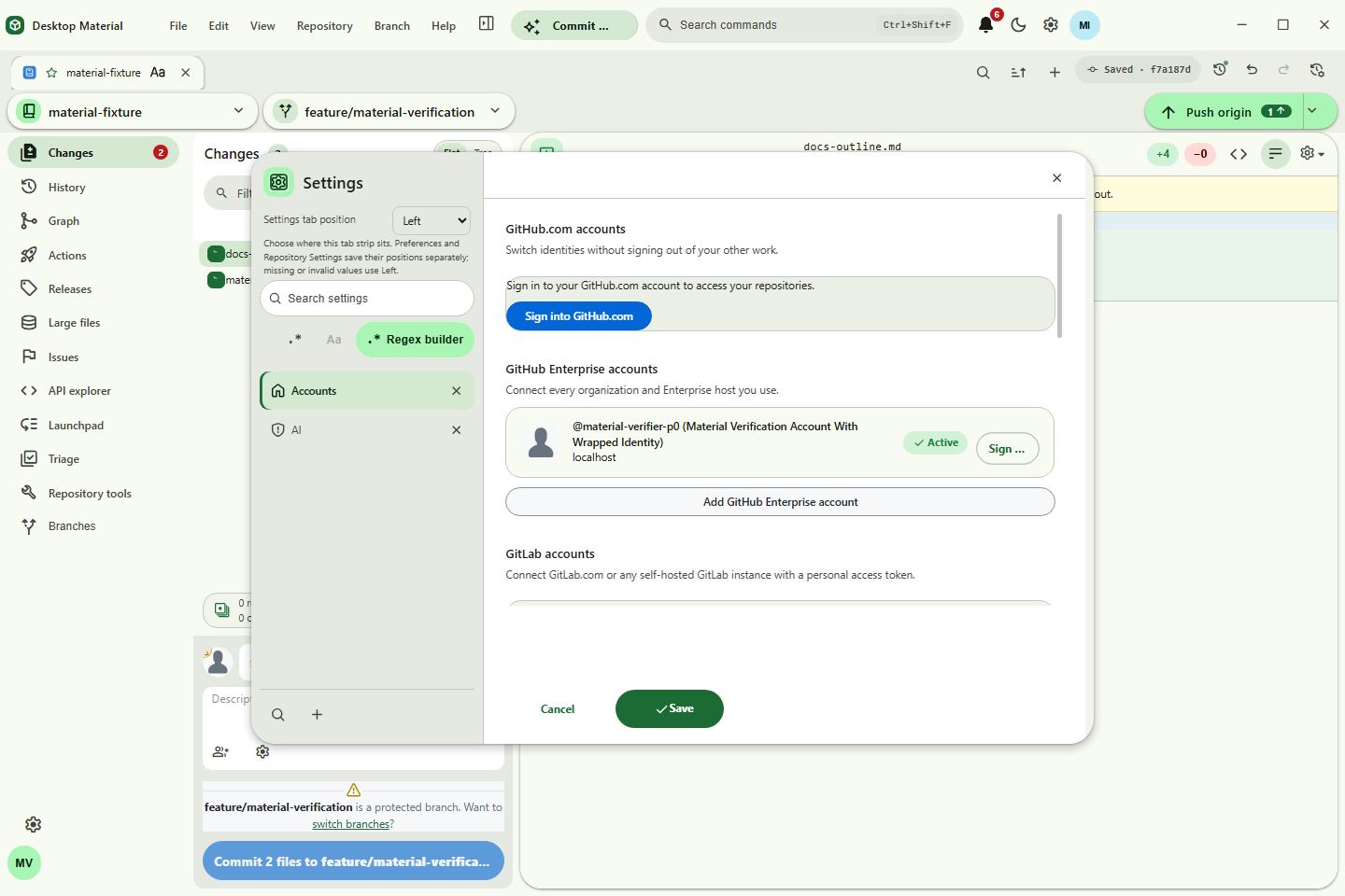 Provider accounts for GitLab and Bitbucket