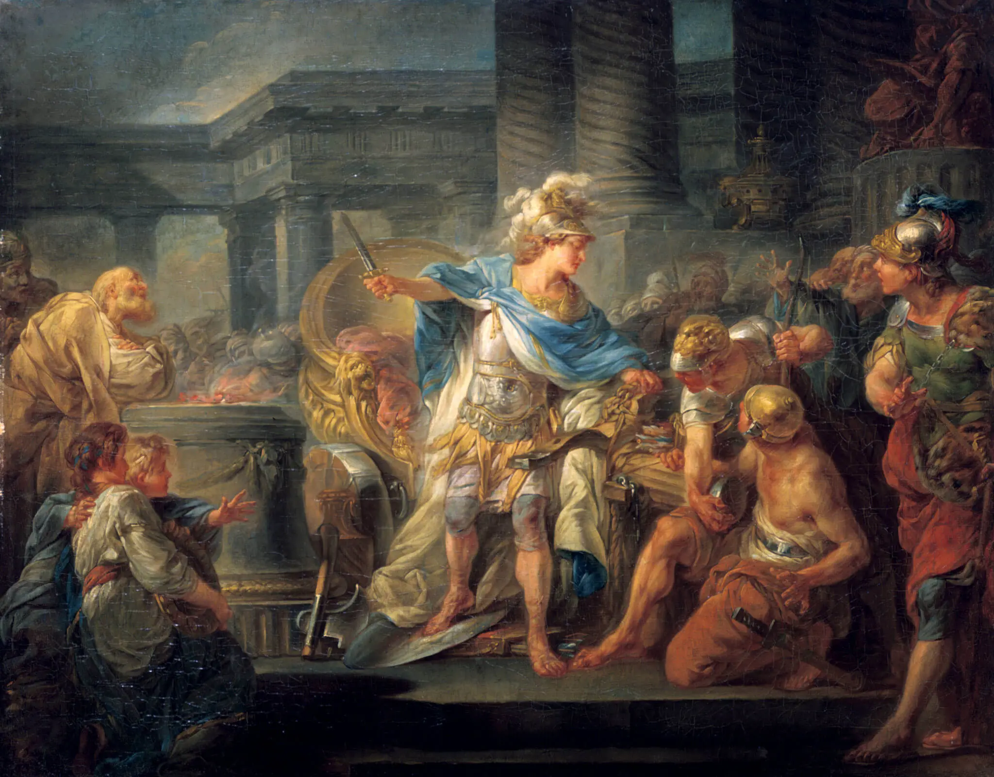 Alexander the Great cuts the Gordian Knot