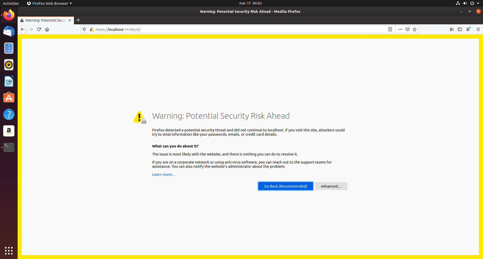 firefox ssl accept screen