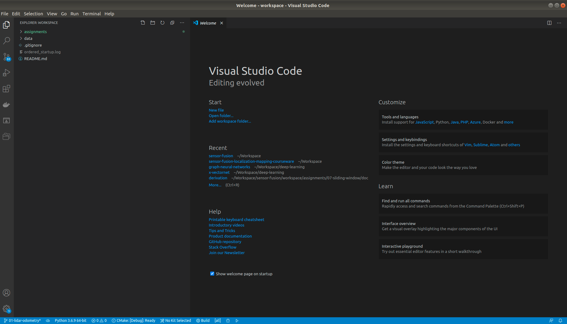 Development Environment, Native VS Code in Mounting Point