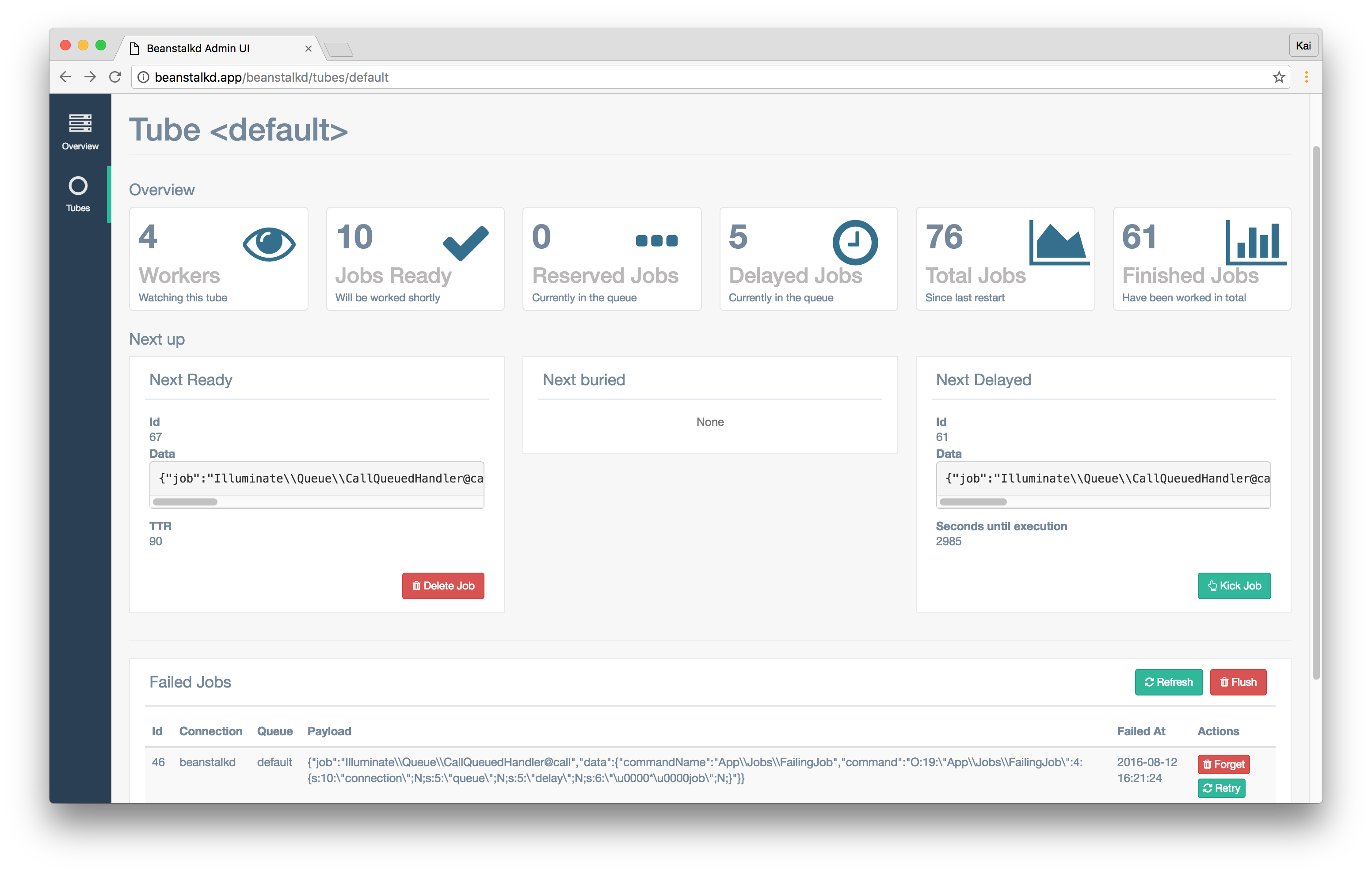Alternatives And Detailed Information Of Laravel Beanstalkd Admin Ui Alternatives And Detailed Information Of Laravel Beanstalkd Admin Ui