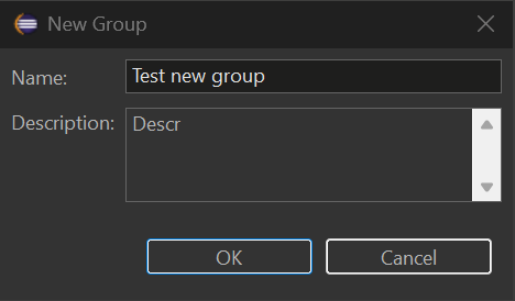 New Group Dialog