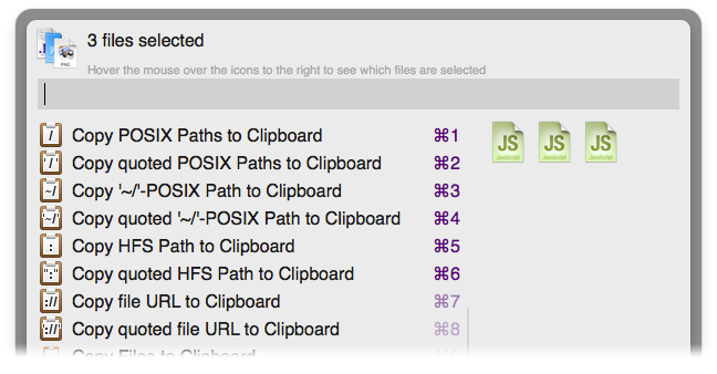 Copy Paths to Clipboard Screenshot